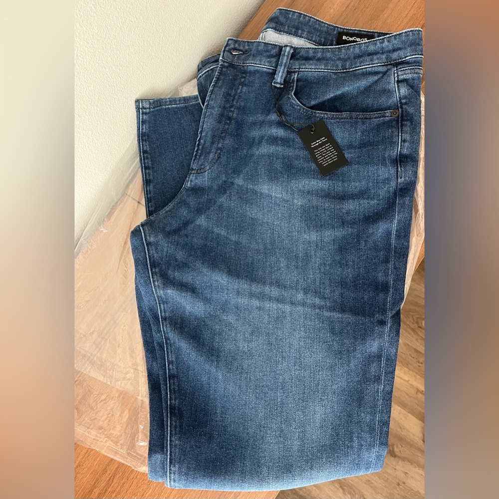Men’s BONOBOS Slim Fit Premium 4-way Stretch Jean (Size 38 x 34)